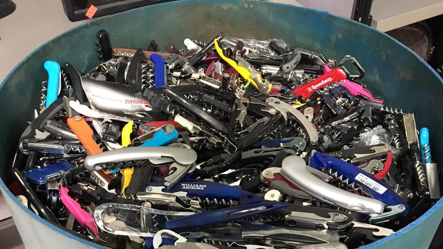 Arizona auctions off confiscated knives, corkscrews by the bucketful